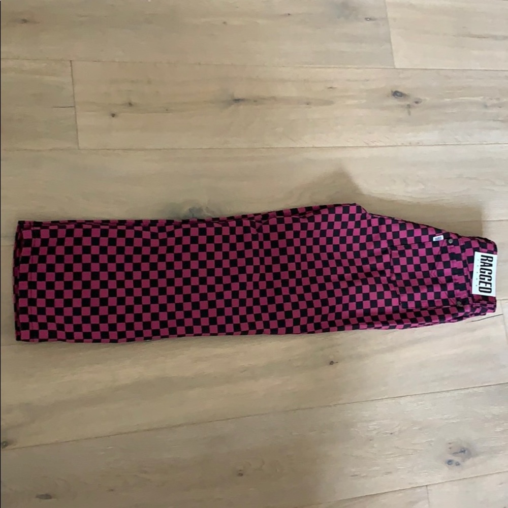 Ragged checkered pants